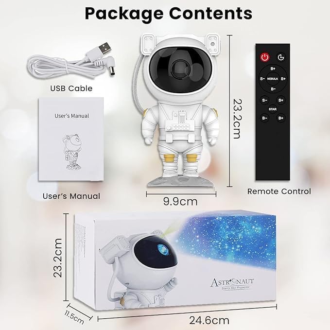 Astronaut Galaxy Projector Night Light with Music Bluetooth Speaker