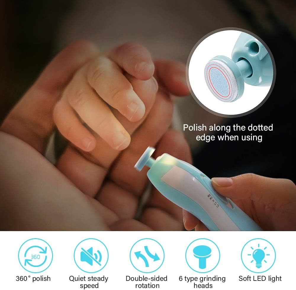 Electric Baby Nail Trimmer With LED