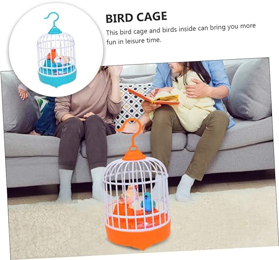 Baby voice control Talking Parrot Cage |Voice sensor Intelligent Induction  Bird for Kids