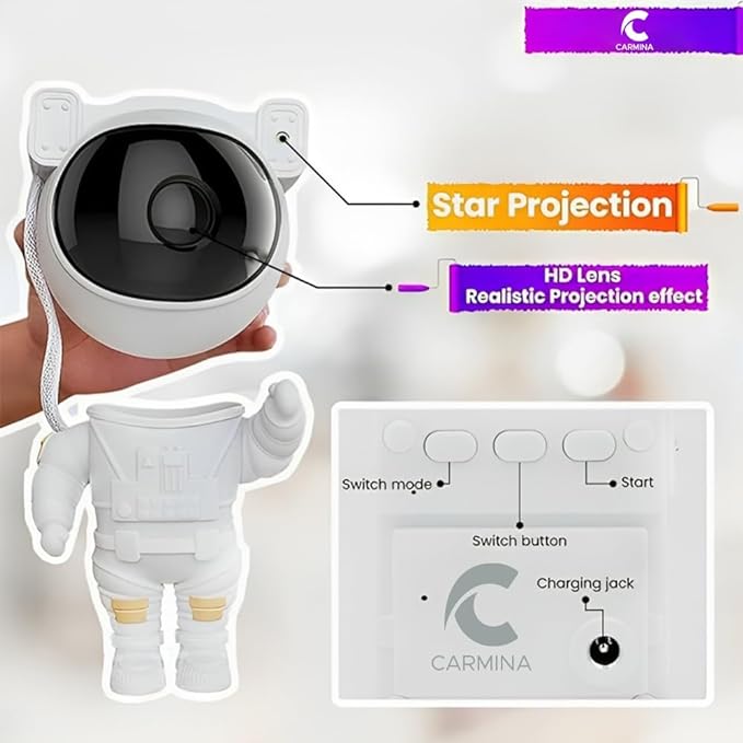 Astronaut Galaxy Projector Night Light with Music Bluetooth Speaker