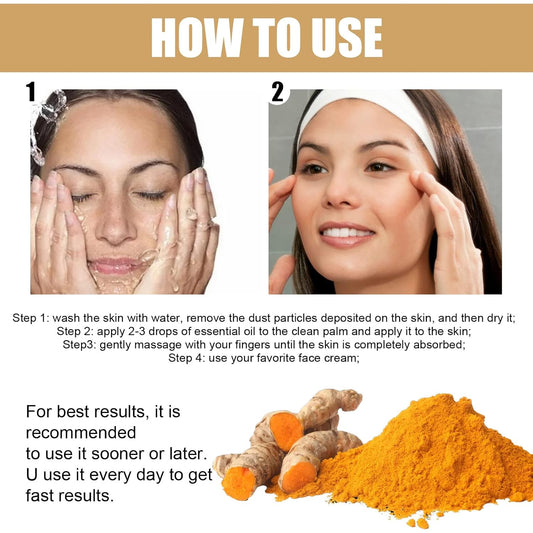 Turmeric Oil for Dark Spots, Dark Spot Corrector Face Serum