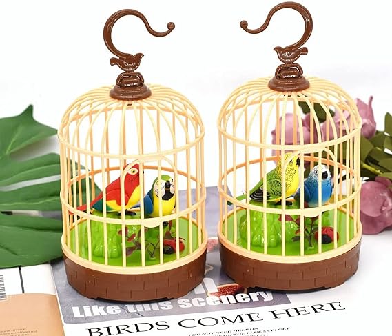 Baby voice control Talking Parrot Cage |Voice sensor Intelligent Induction  Bird for Kids